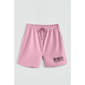 Kraťasy, Barva Růžová, s Potiskem Hedrix Life obraz