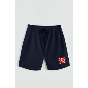 Kraťasy, Barva Modrá, s Potiskem Hedrix X Life obraz