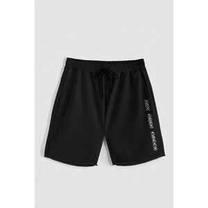 Kraťasy, Barva Černá, s Potiskem Hedrix Karma obraz