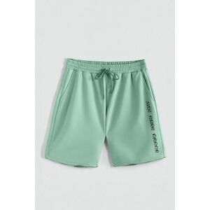 Kraťasy, Barva Světle Zelená, s Potiskem Hedrix Karma obraz