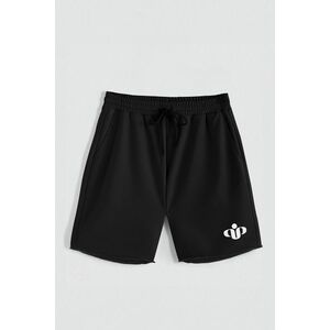 Kraťasy, Barva Černá, s Potiskem Hedrix Logo obraz