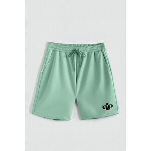 Kraťasy, Barva Světle Zelená, s Potiskem Hedrix Logo obraz