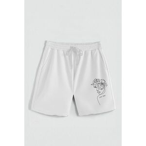 Kraťasy, Barva Bílá, s Potiskem Hedrix Love obraz