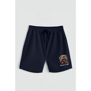 Kraťasy, Barva Modrá, s Potiskem Hedrix Valhalla obraz