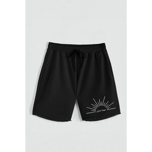 Kraťasy, Barva Černá, s Potiskem Hedrix Sunny obraz