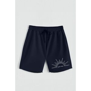 Kraťasy, Barva Modrá, s Potiskem Hedrix Sunny obraz