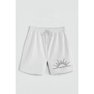 Kraťasy, Barva Bílá, s Potiskem Hedrix Sunny obraz