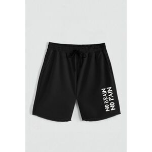 Kraťasy, Barva Černá, s Potiskem Hedrix No Brain obraz