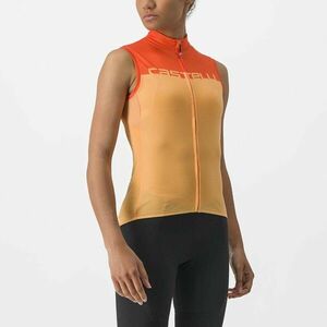 CASTELLI Cyklistický dres bez rukávů - VELOCISSIMA LADY - oranžová L obraz