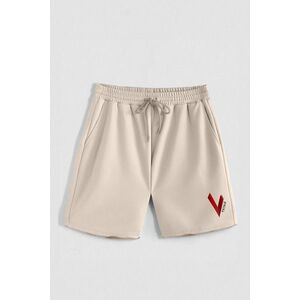 Kraťasy, Barva Ecru, s Potiskem Hedrix V obraz