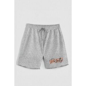 Kraťasy, Barva šedá, s Potiskem Hedrix Imperfect obraz