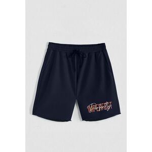 Kraťasy, Barva Modrá, s Potiskem Hedrix Imperfect obraz