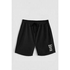 Kraťasy, Barva Černá, s Potiskem Hedrix Leg Day obraz