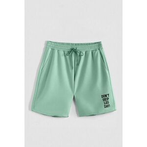 Kraťasy, Barva Světle Zelená, s Potiskem Hedrix Leg Day obraz