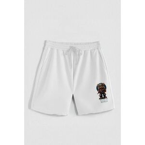 Kraťasy, Barva Bílá, s Potiskem Hedrix Victory Or Valhalla obraz