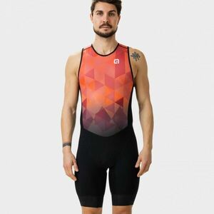 ALÉ Cyklistická kombinéza - KITE - červená/černá/oranžová 3XL obraz