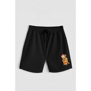 Kraťasy, Barva Černá, s Potiskem Hedrix Firefighter obraz