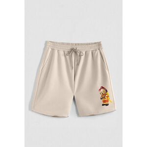 Kraťasy, Barva Ecru, s Potiskem Hedrix Firefighter obraz