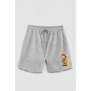 Kraťasy, Barva šedá, s Potiskem Hedrix Firefighter obraz