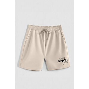 Kraťasy, Barva Ecru, s Potiskem Hedrix Spoon obraz