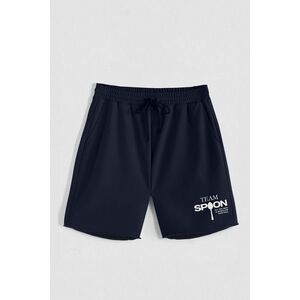 Kraťasy, Barva Modrá, s Potiskem Hedrix Spoon obraz