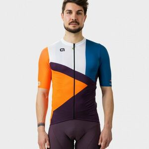 ALÉ Cyklistický dres s krátkým rukávem - NEXT - černá/oranžová/bílá/modrá 4XL obraz