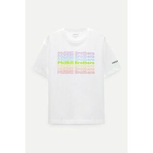 Oversized Tričko, Barva Bílá s Potiskem Colorfull Logo obraz