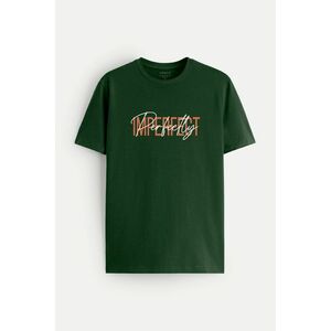 Tričko, Barva Zelená, s Potiskem Imperfect obraz