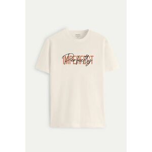 Tričko, Barva Ecru, s Potiskem Imperfect obraz