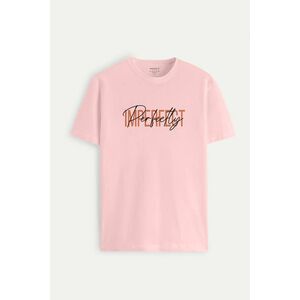 Tričko, Barva Růžová, s Potiskem Imperfect obraz