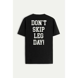 Tričko, Barva Černá, s Potiskem Leg Day obraz