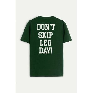 Tričko, Barva Zelená, s Potiskem Leg Day obraz