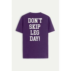 Tričko, Barva Fialová, s Potiskem Leg Day obraz