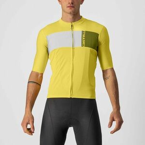 CASTELLI Cyklistický dres s krátkým rukávem - PROLOGO VII - ivory/žlutá 2XL obraz