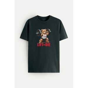 Tričko, Barva Železná šedá, s Potiskem Lift Or Die obraz