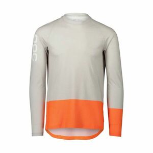 POC Cyklistický dres s dlouhým rukávem letní - MTB PURE - oranžová/šedá XL obraz