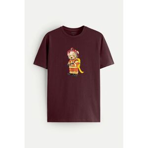 Tričko, Barva Bordó, s Potiskem Firefighter obraz