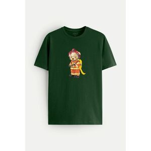 Tričko, Barva Zelená, s Potiskem Firefighter obraz