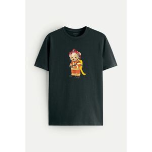 Tričko, Barva Železná šedá, s Potiskem Firefighter obraz