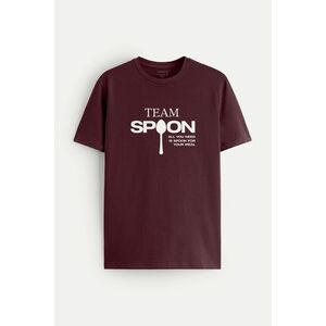 Tričko, Barva Bordó, s Potiskem Spoon obraz