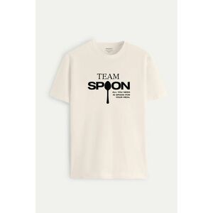 Tričko, Barva Ecru, s Potiskem Spoon obraz