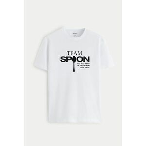 Tričko, Barva Bílá, s Potiskem Spoon obraz