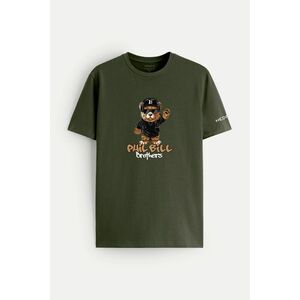 Tričko, Barva Khaki, s Potiskem B Bear obraz