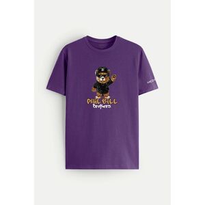 Tričko, Barva Fialová, s Potiskem B Bear obraz