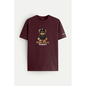 Tričko, Barva Bordó, s Potiskem P Bear obraz