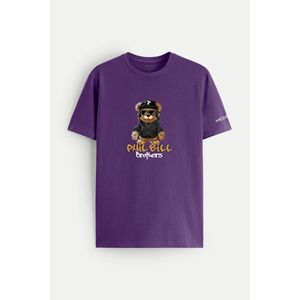 Tričko, Barva Fialová, s Potiskem P Bear obraz