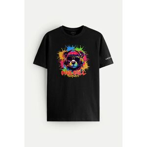 Tričko, Barva Černá, s Potiskem Colorfull Bear obraz