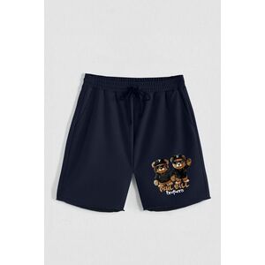 Kraťasy, Barva Modrá, s Potiskem Hedrix Bears obraz