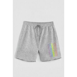 Kraťasy, Barva šedá, s Potiskem Hedrix Logo obraz