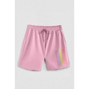 Kraťasy, Barva Růžová, s Potiskem Hedrix Logo obraz